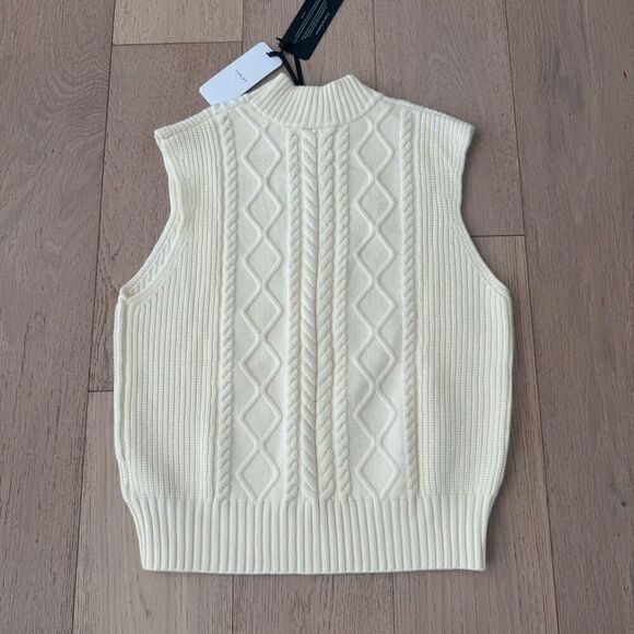 $110 Varley Joilette Roll Neck Vest in Egret size medium - Picture 7 of 8